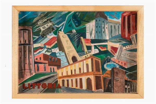 Uberto Bonetti : Littoria.  - Asta Arte Antica, Moderna e Contemporanea - Associazione Nazionale - Case d'Asta italiane
