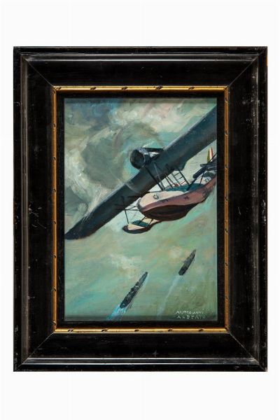 ALBERTO MASTROIANNI : Battaglia nel Mediterraneo.  - Asta Arte Antica, Moderna e Contemporanea - Associazione Nazionale - Case d'Asta italiane