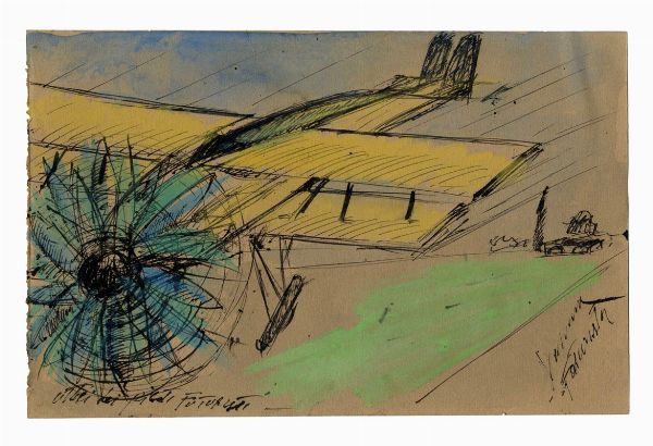 LUCIO VENNA LANDSMANN : Aereo.  - Asta Arte Antica, Moderna e Contemporanea - Associazione Nazionale - Case d'Asta italiane