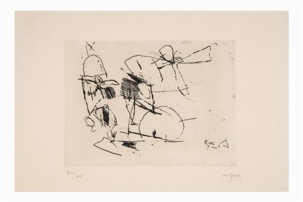 AFRO BASALDELLA : Senza titolo.  - Asta Arte Antica, Moderna e Contemporanea - Associazione Nazionale - Case d'Asta italiane