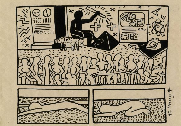 Keith Haring : Untitled.  - Asta Arte Antica, Moderna e Contemporanea - Associazione Nazionale - Case d'Asta italiane