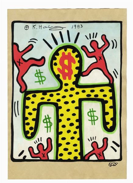 Keith Haring : Untitled.  - Asta Arte Antica, Moderna e Contemporanea - Associazione Nazionale - Case d'Asta italiane