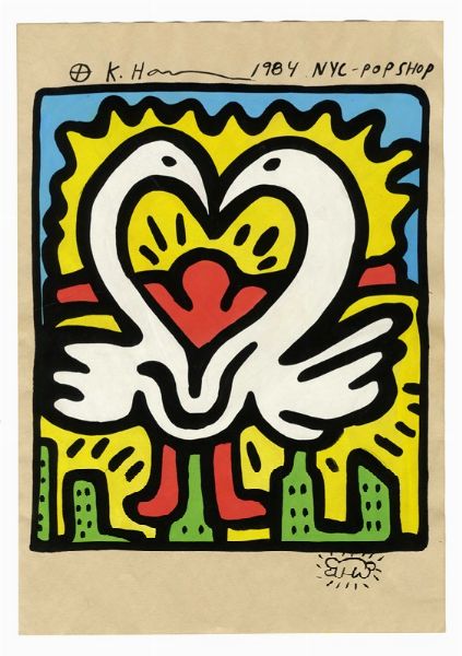 Keith Haring : Untitled.  - Asta Arte Antica, Moderna e Contemporanea - Associazione Nazionale - Case d'Asta italiane