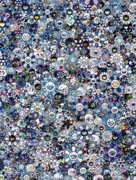 TAKASHI MURAKAMI : Skulls and Flowers Blue.  - Asta Arte Antica, Moderna e Contemporanea - Associazione Nazionale - Case d'Asta italiane