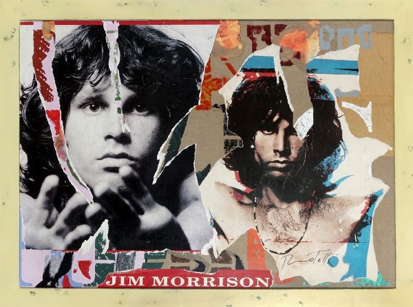 MIMMO ROTELLA : Jim Morrison.  - Asta Arte Antica, Moderna e Contemporanea - Associazione Nazionale - Case d'Asta italiane