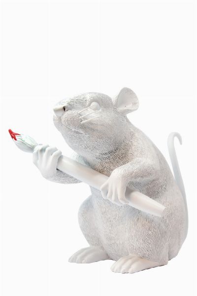 Banksy : Love rat (White and Red).  - Asta Arte Antica, Moderna e Contemporanea - Associazione Nazionale - Case d'Asta italiane