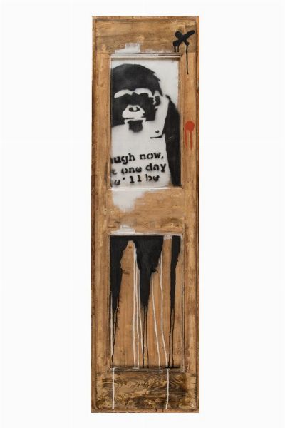 Banksy : Laugh now.  - Asta Arte Antica, Moderna e Contemporanea - Associazione Nazionale - Case d'Asta italiane