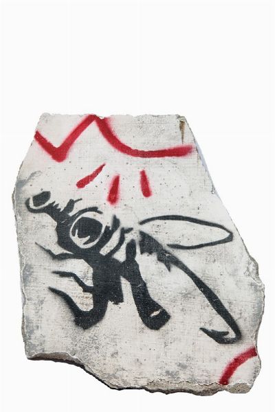 Banksy : Gas mask fly.  - Asta Arte Antica, Moderna e Contemporanea - Associazione Nazionale - Case d'Asta italiane
