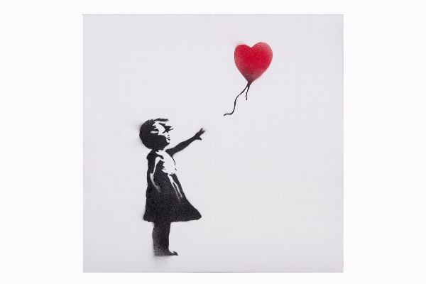 Banksy : Central Park. Girl with balloon.  - Asta Arte Antica, Moderna e Contemporanea - Associazione Nazionale - Case d'Asta italiane
