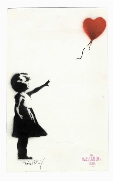 Banksy : The Walled Off Hotel. The Balloon Girl.  - Asta Arte Antica, Moderna e Contemporanea - Associazione Nazionale - Case d'Asta italiane