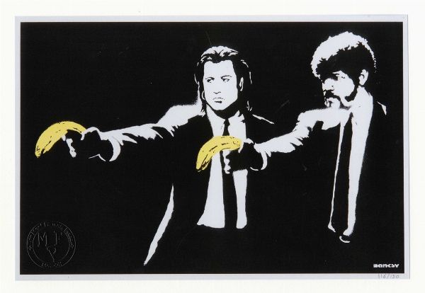Banksy : Pulp Fiction.  - Asta Arte Antica, Moderna e Contemporanea - Associazione Nazionale - Case d'Asta italiane