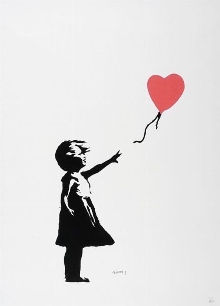 Banksy : The Balloon Girl.  - Asta Arte Antica, Moderna e Contemporanea - Associazione Nazionale - Case d'Asta italiane