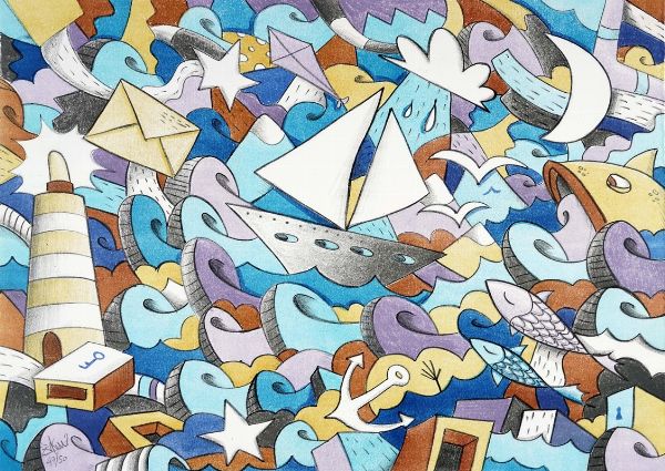 SKIM [PSEUD. PER FORCONI FRANCESCO] : Senza titolo.  - Asta Arte Antica, Moderna e Contemporanea - Associazione Nazionale - Case d'Asta italiane