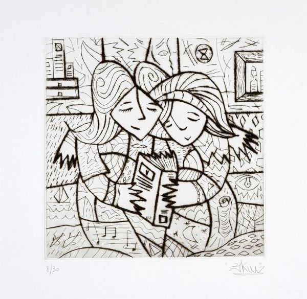 SKIM [PSEUD. PER FORCONI FRANCESCO] : La lettura.  - Asta Arte Antica, Moderna e Contemporanea - Associazione Nazionale - Case d'Asta italiane