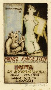 MICHEL FINGESTEN - Lotto composto di 2 ex libris.