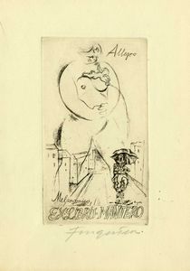 MICHEL FINGESTEN - Lotto composto di 3 ex libris erotici.