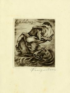 MICHEL FINGESTEN : Lotto composto di 3 ex libris erotici.  - Asta Arte Antica, Moderna e Contemporanea - Associazione Nazionale - Case d'Asta italiane