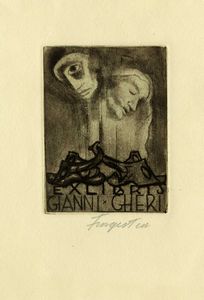 MICHEL FINGESTEN : Lotto composto di 3 ex libris.  - Asta Arte Antica, Moderna e Contemporanea - Associazione Nazionale - Case d'Asta italiane