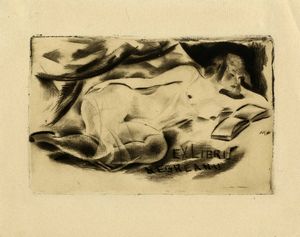 MICHEL FINGESTEN : Lotto composto di 3 ex libris erotici.  - Asta Arte Antica, Moderna e Contemporanea - Associazione Nazionale - Case d'Asta italiane