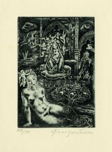 MICHEL FINGESTEN - Lotto composto di 3 ex libris erotici.