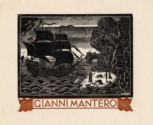 ITALO ZETTI - Lotto composto di 11 ex libris, alcuni erotici.