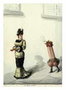 Lotto composto di 8 acquerelli, alcuni erotici.  - Asta Arte Antica, Moderna e Contemporanea - Associazione Nazionale - Case d'Asta italiane