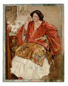 EDUARD BOSS - Donna in rosso.