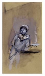 LILIA DE NOBILI : Lotto composto di 9 bozzetti teatrali e di 1 studio di testata per Vogue.  - Asta Arte Antica, Moderna e Contemporanea - Associazione Nazionale - Case d'Asta italiane