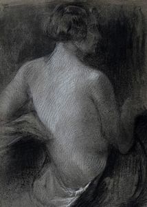 HENRI GERVEX - Nudo femminile di schiena.