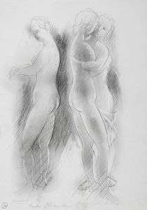 Quinto Martini : Nucleo composto di 40 disegni su 39 fogli.  - Asta Arte Antica, Moderna e Contemporanea - Associazione Nazionale - Case d'Asta italiane