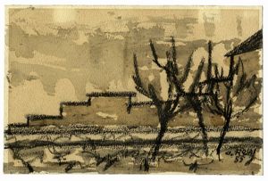 OTTONE ROSAI - Paesaggio toscano.