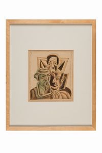 FORTUNATO DEPERO - Tre anonimi di paese.