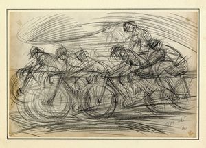 Virgilio Marchi - Corsa di bibiclette.