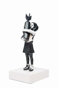 Banksy - Bomb hugger (black and white).