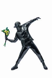 Banksy - Flower Bomber (Black).
