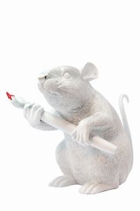 Banksy - Love rat (White and Red).