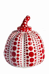 YAYOI KUSAMA - Red and white Pumpkin.