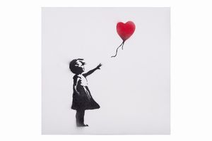 Banksy - Central Park. Girl with balloon.