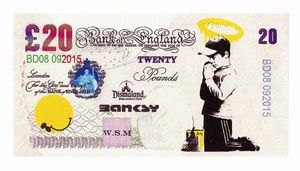 Banksy - Dismal sterling canvas. The prayer.