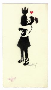 Banksy - The Walled Off Hotel. Bomb Hugger.