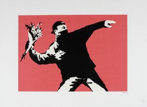 Banksy - The flower thrower.