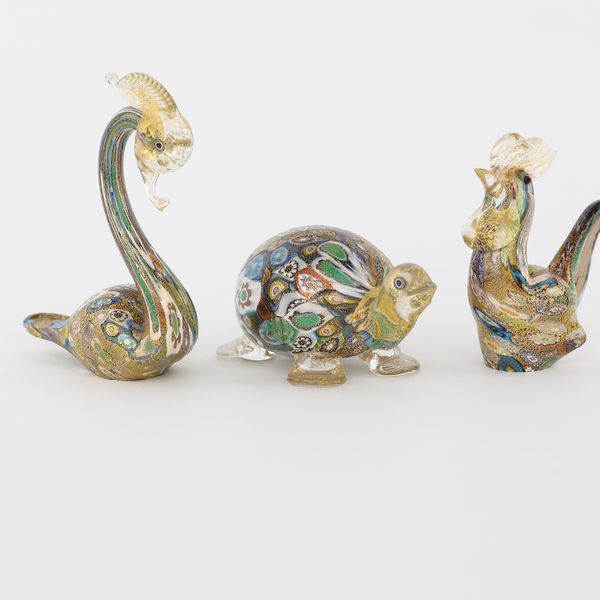 Tre animali in vetro sommerso, Murano, Anni Novanta  - Asta Asta a Tempo - L'Arte del Vetro - Associazione Nazionale - Case d'Asta italiane