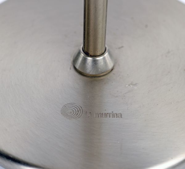 Tre lampade da tavolo in nikel e vetro soffiato, La Murrina, modello Genius  - Asta Asta a Tempo - L'Arte del Vetro - Associazione Nazionale - Case d'Asta italiane