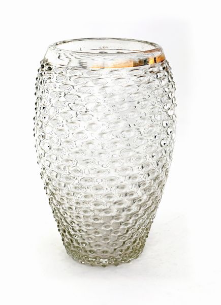 Vaso in vetro incolore bugnato a bolle  - Asta Asta a Tempo - L'Arte del Vetro - Associazione Nazionale - Case d'Asta italiane