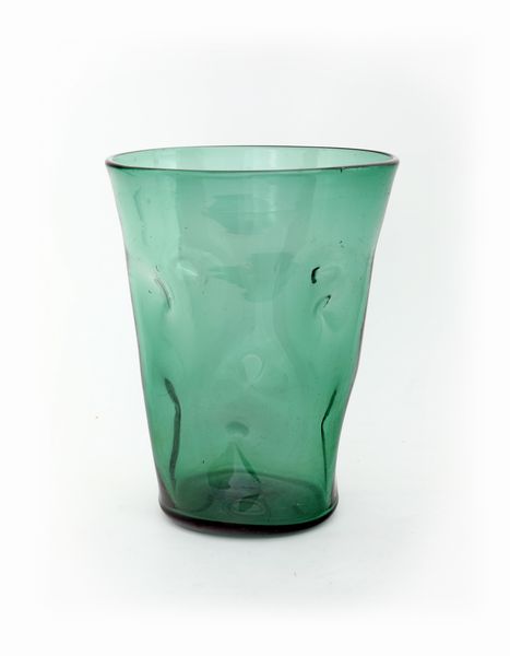 Vaso in vetro soffiato verde scuro, Murano  - Asta Asta a Tempo - L'Arte del Vetro - Associazione Nazionale - Case d'Asta italiane