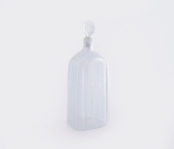 Antica bottiglia in vetro soffiato con tappo  - Asta Asta a Tempo - L'Arte del Vetro - Associazione Nazionale - Case d'Asta italiane