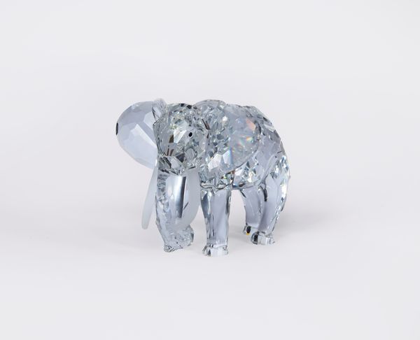 Swarovski Crystal : Immagini d'Africa - L'elefante  - Asta Asta a Tempo - L'Arte del Vetro - Associazione Nazionale - Case d'Asta italiane