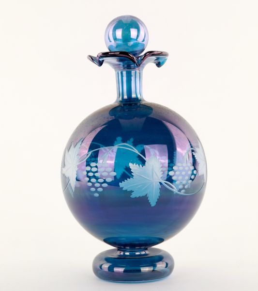 Bottiglia in vetro blu a lustro  - Asta Asta a Tempo - L'Arte del Vetro - Associazione Nazionale - Case d'Asta italiane