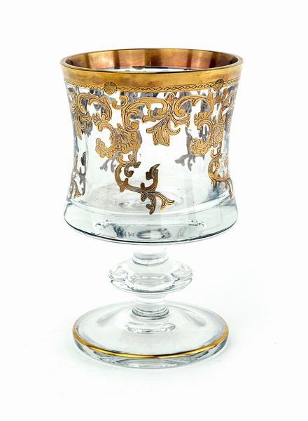 Vaso a calice in vetro incolore  - Asta Asta a Tempo - L'Arte del Vetro - Associazione Nazionale - Case d'Asta italiane