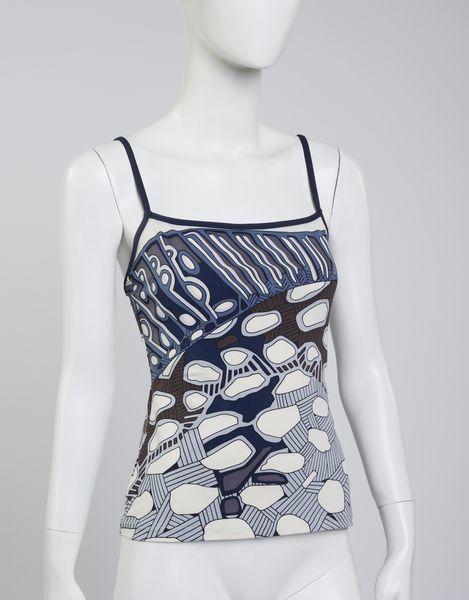 HERMES : Top senza maniche stampato.  - Asta 04/05/2023 | FASHION LUXURY - ALTA MODA, BORSE E ACCESSORI DI LUSSO Online - Associazione Nazionale - Case d'Asta italiane
